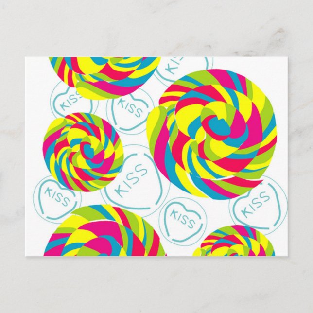 Retro-Süßigkeiten Postkarte (Vorderseite)