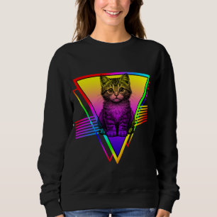 Retro Süßkatze Sweatshirt