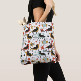 Retro Swanky Schwarze Katze in Atomic MCM Sessel T