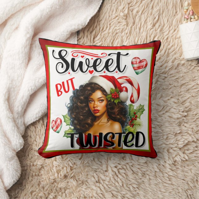 Retro Sweet but Twisted Christmas Pinup Kissen (Decke)