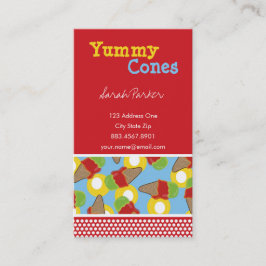 Retro Sweet Cherry Limon Ice Cream Dessert Visitenkarte
