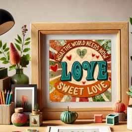 Retro Sweet Liebe Spaß Modernes Inspirierend Angeb Poster