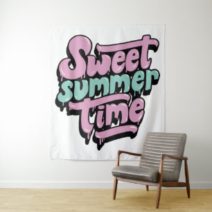 Retro Sweet Summer Time Wandteppich