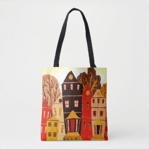 Retro Sweet Zuhause Poster: Cartoon Houses