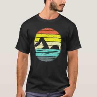 Retro Swimmer Silhouette Schwimmen Wassersport Spo T-Shirt