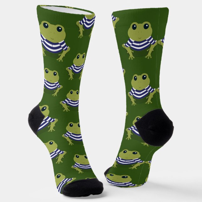 Retro Swimsuit Frog Socken (Gewinkelt)