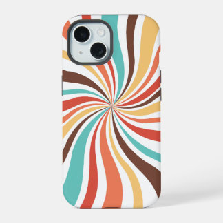 Retro Swirl Abstrakt Art iPhone / iPad Gehäuse 15 Hülle