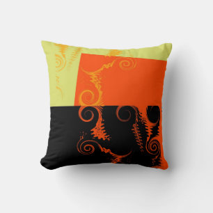 Retro Swirl Art Design Abstrakt Kissen