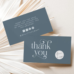 Retro Swirl Danke für den Einkauf von Small Steel  Visitenkarte