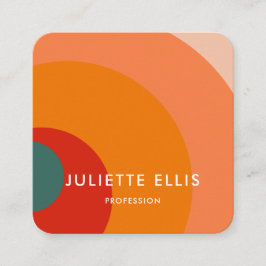 Retro SwirlBusiness Card Quadratische Visitenkarte