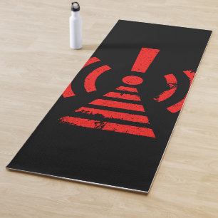 Retro-Symbol zur Warnung vor Energieverlust Yogamatte
