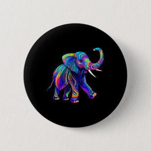 Retro Synthwave 80er 90er Elefant Rüssel hoch Chak Button
