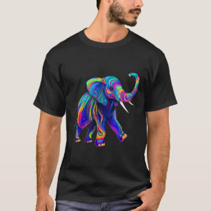 Retro Synthwave 80er 90er Elefant Rüssel hoch Chak T-Shirt