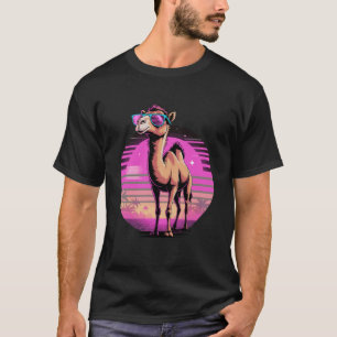 Retro Synthwave Kamel Sonnenbrille Kamele T-Shirt