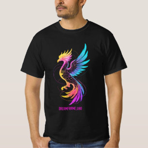 Retro Synthwave Phoenix – Neon Cyberpunk Glühend B T-Shirt