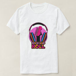 Retro Synthwave Rock 'n' Roll Gitarre T-Shirt