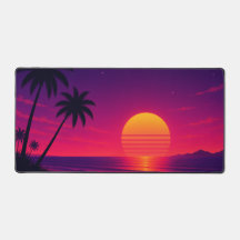 Retro Synthwave Sonnenuntergang