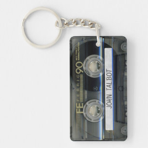 Retro T1 Audiotape Mixtape Kassette personalisiert Schlüsselanhänger