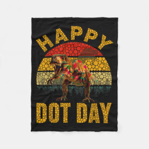 Retro T Rex Dinosaur Liebhaber Polka Punkte Glückl Fleecedecke