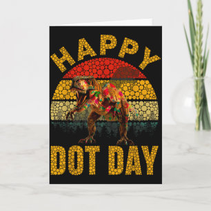 Retro T Rex Dinosaur Liebhaber Polka Punkte Glückl Karte