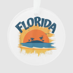 Retro-T-Shirt-Design aus Florida im Vintage-Stil S Ornament