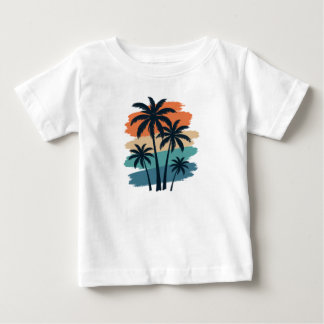 Retro-T-Shirt mit Palmen – Sonnenuntergang Tropisc Baby T-shirt