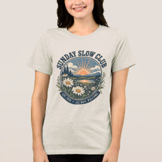 Retro-T-Shirt Sunday Slow Club Vintage Varsity-Abz Tri-Blend Shirt