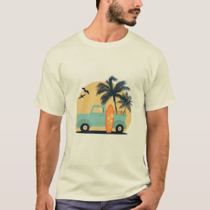 Retro-T - Shirt surfen