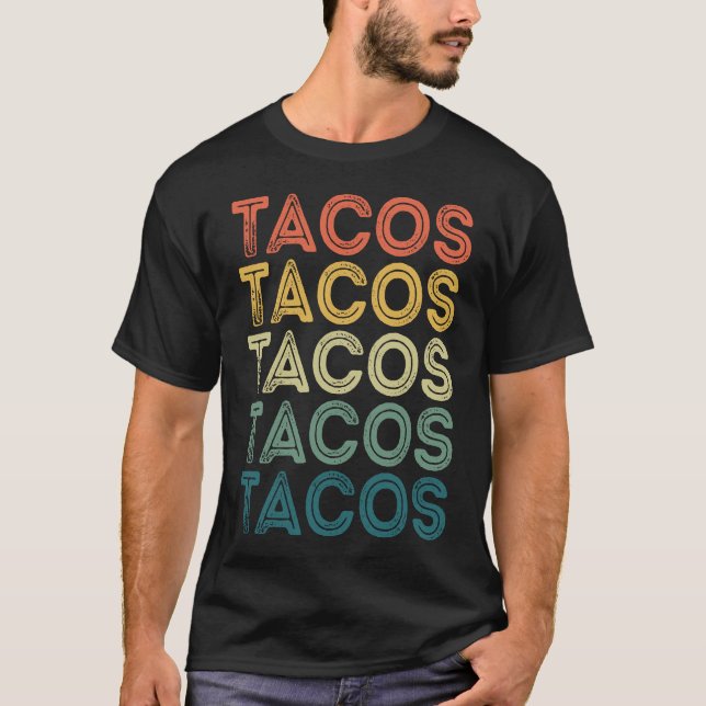 Retro Taco, Funny Distressed Fiesta T-Shirt für Ci (Vorderseite)