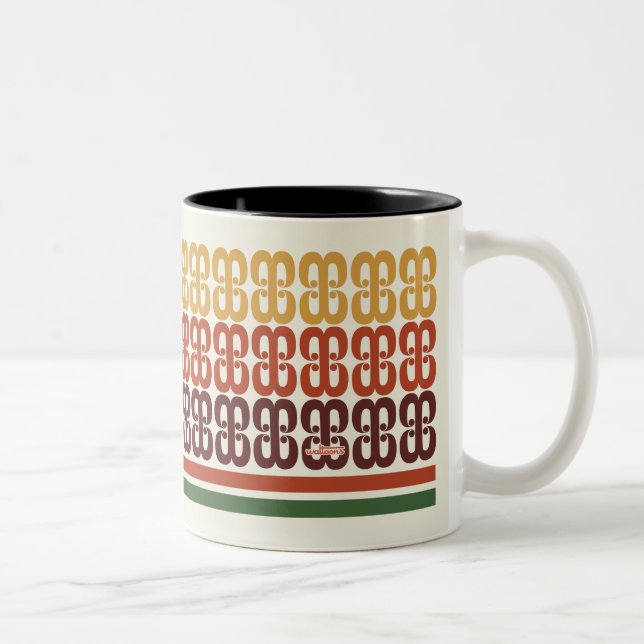 Retro Taco Shop Muster Tasse (Rechts)