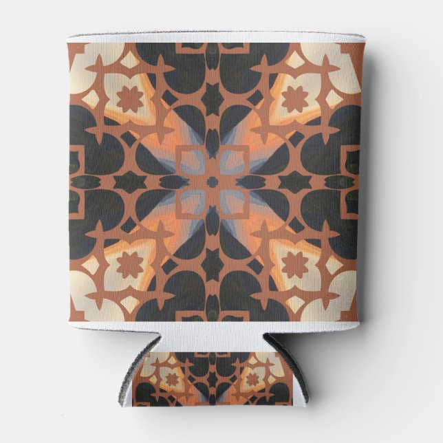 Retro-Tan-Muster Dosenkühler (Vorderseite)
