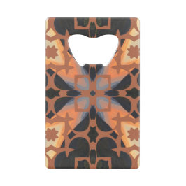 Retro-Tan-Muster Geldbeutel Flaschenöffner