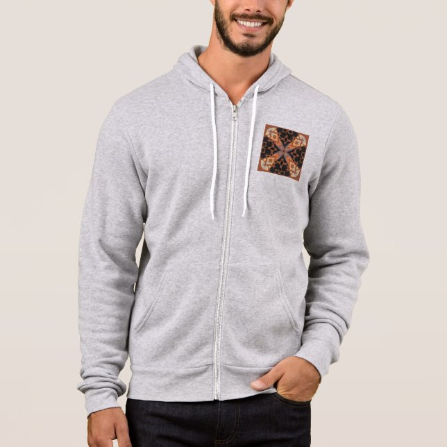 Retro-Tan-Muster Hoodie (Vorderseite)