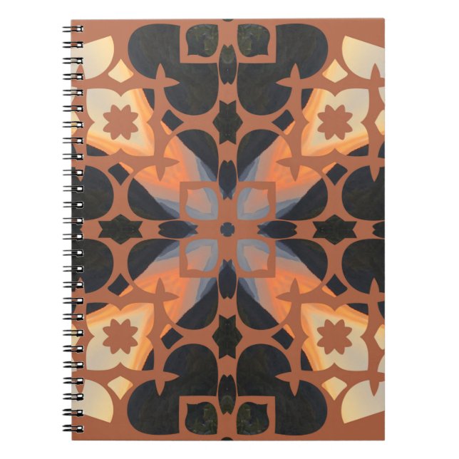 Retro-Tan-Muster Notizblock (Vorderseite)