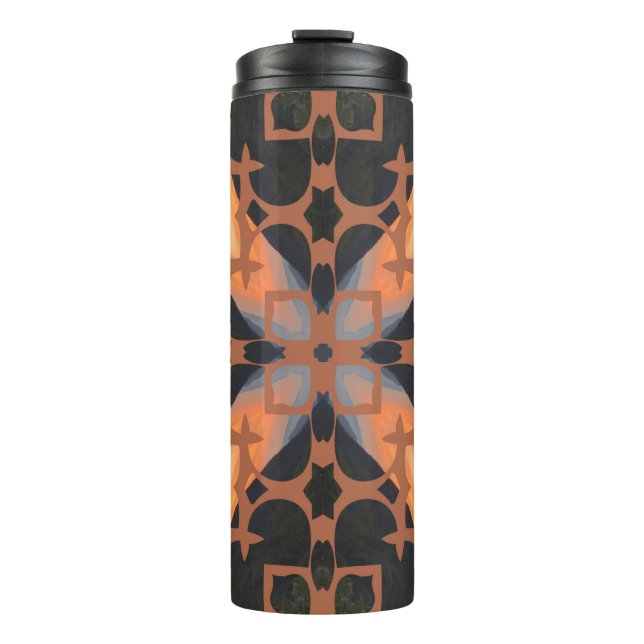 Retro-Tan-Muster Thermosbecher (Vorderseite)