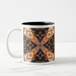 Retro-Tan-Muster Zweifarbige Tasse