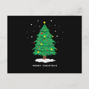 Retro-Tannenbaum Fröhliche Weihnachtsbaumlichter Begleitkarte