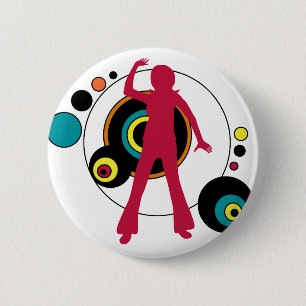 Retro Tänzerinknopf Button