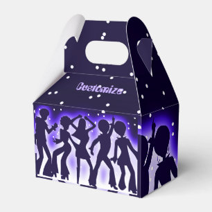 Retro-Tanzparty Lila Giebel Geschenkschachtel