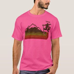 Retro Taos 70er80er Style Skiing Stripe T-Shirt
