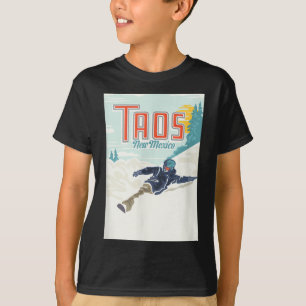 Retro Taos Ski Valley New Mexico Skifahren Snowboa T-Shirt
