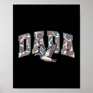 Retro-Tarnenten-Jagd-Dada 1. Geburtstag-Familie M Poster