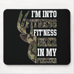 Retro-Tarnmuster-Hirschjagd Lustige Wildtierjäger Mousepad