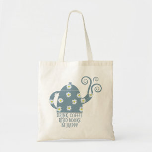 Retro Tasche: Trinken Sie Kaffee, lesen Sie Tragetasche