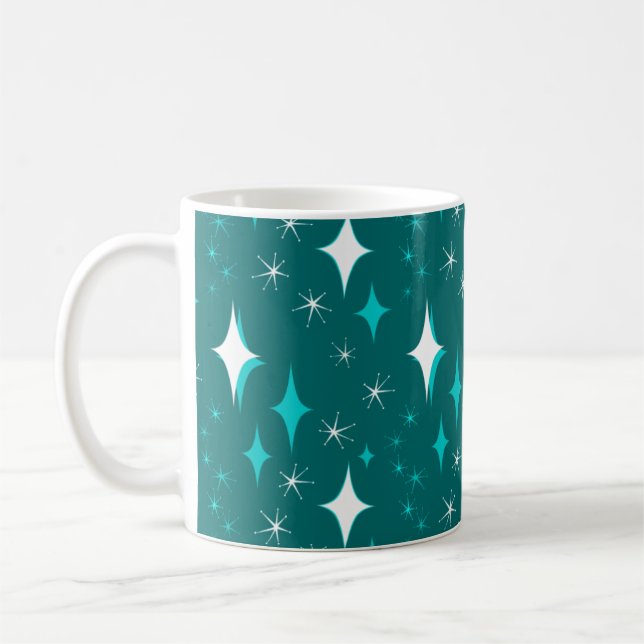 Retro-Tasse Aquamarin und White Star Kaffeetasse (Links)
