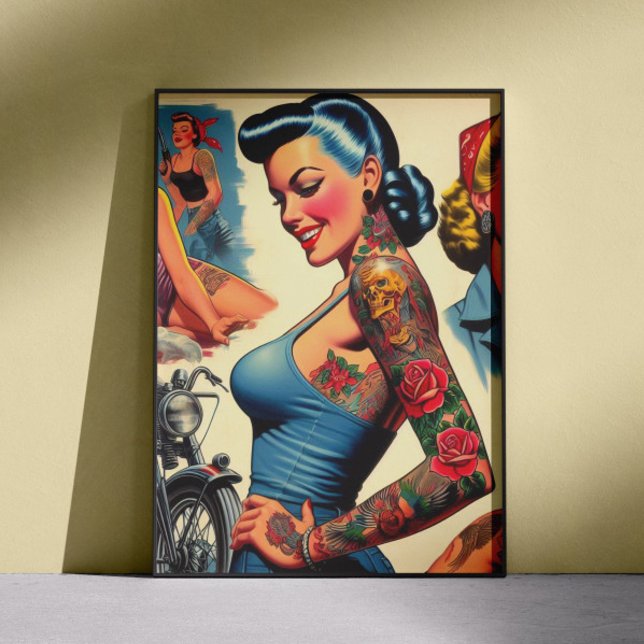 Retro-Tätowierte Pin-up Poster (Von Creator hochgeladen)