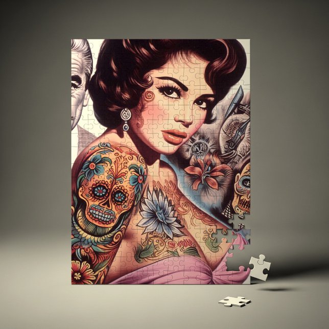 Retro-Tätowierte Pin-up Puzzle (Von Creator hochgeladen)