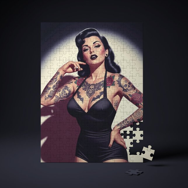 Retro tätowierte Pin-up Puzzle (Von Creator hochgeladen)