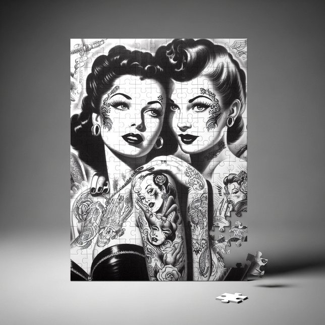 Retro-Tätowierte Pin-ups Puzzle (Von Creator hochgeladen)