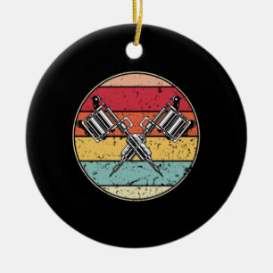 Retro Tattoo Keramik Ornament